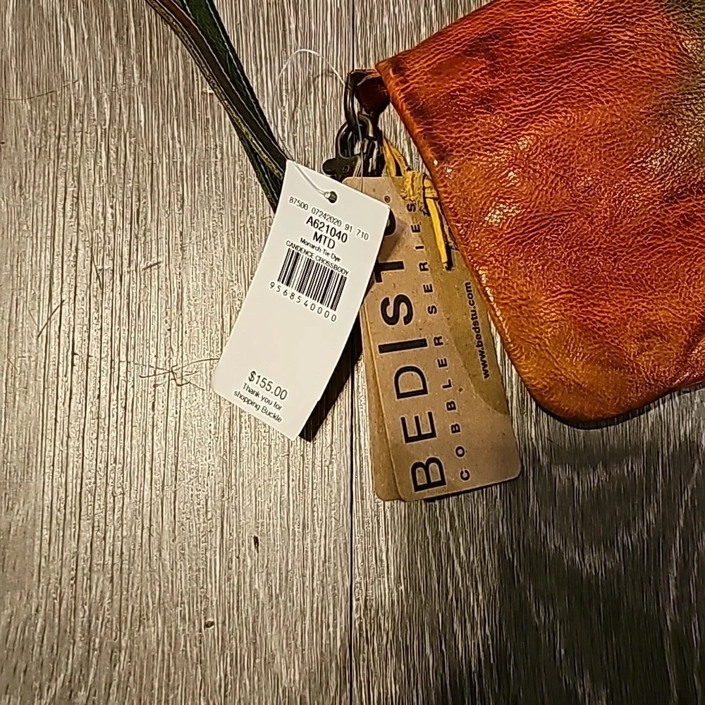 #BedStu Cadence Monarch Tie Dye Cross Body Leather Bag!! Nwts!! - Picture 5 of 13